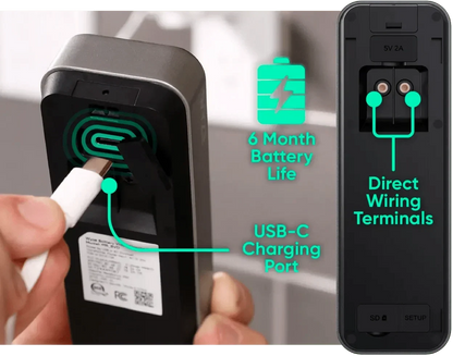 Battery Video Doorbell + Palm Lock